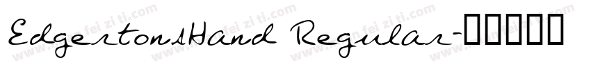 EdgertonsHand Regular字体转换